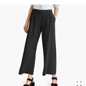J. Crew Wide-Leg Crop Pant in 365 Crepe